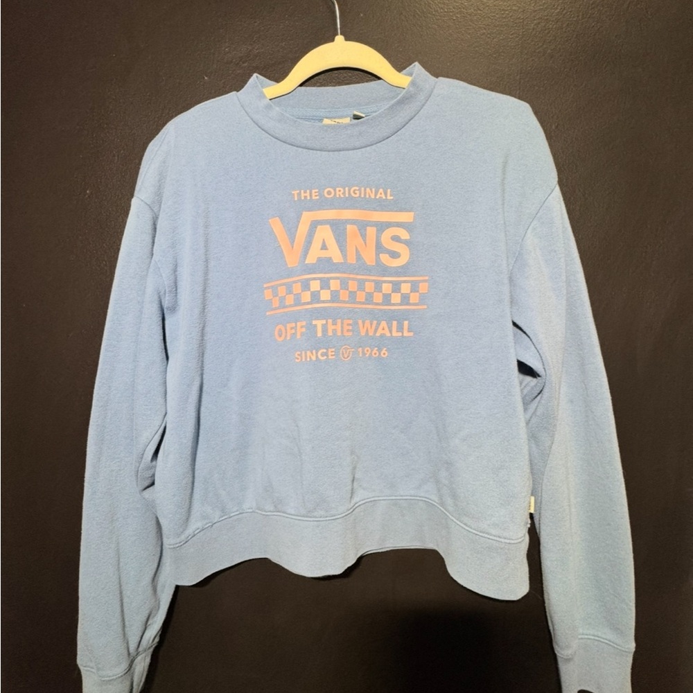 Vans Women's Light Blue Crew Neck Sweater
